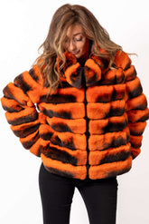 Women's chinchilla coat Galena Orange